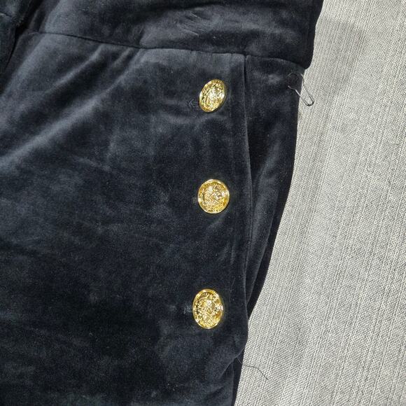 Maison d' Amelie Women Sz 6 Black Velour Velvet Sailor Pants Parisian Glam NWOT - Picture 4 of 9